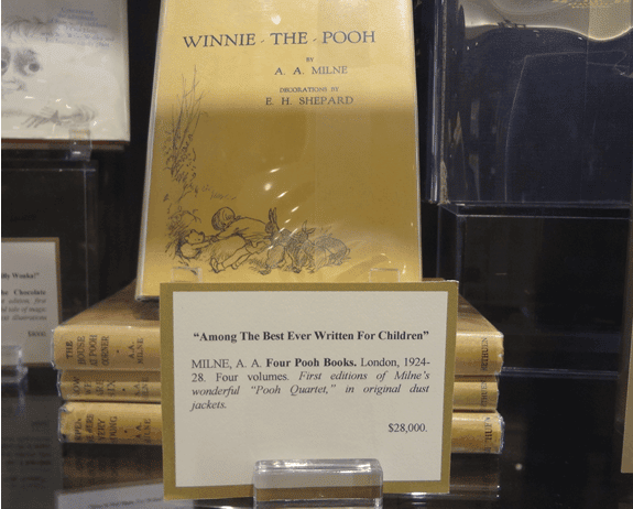 Winnie The Poo first edition in Las Vegas Bookstore, Vegas walking tours