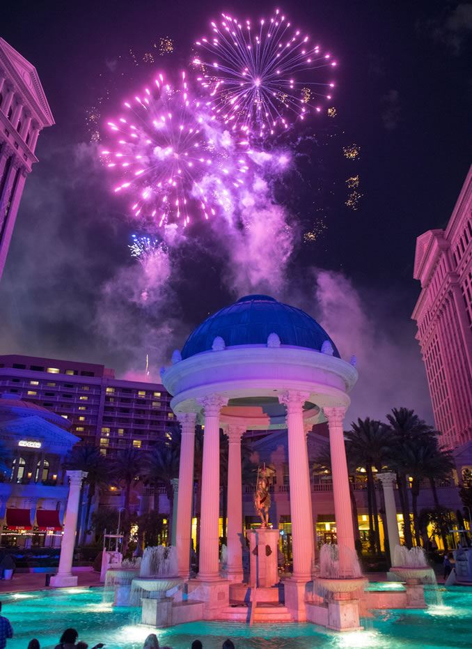 Vegas Celebrates with Fireworks!