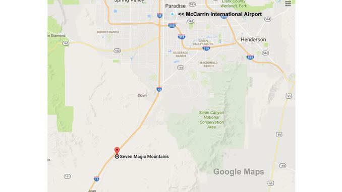 Directions from Las Vegas to seven magic mountains