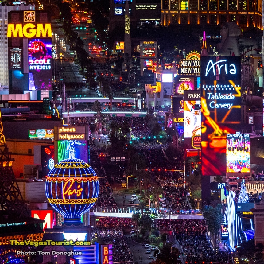 The Las Vegas Strip New Years Eve 2019