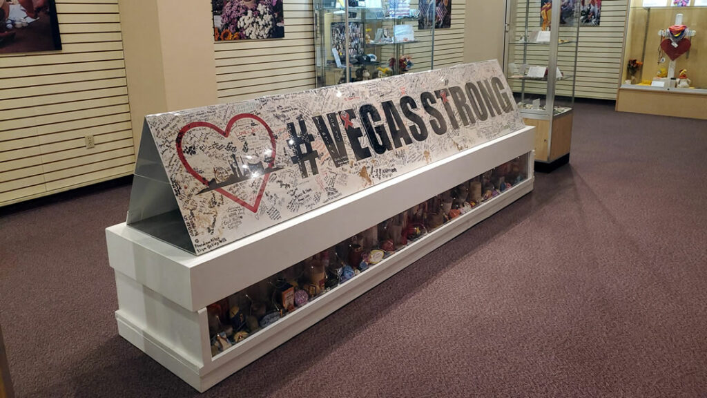 Vegas strong sign at Clark County Museum